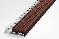 Профиль плиточный угловой для ступеней ПВХ основа алюминий ПУ 10