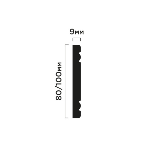 W1010 Молдинг ПОЛИСТИРОЛ HI WOOD 100мм х 9мм х 2,0м.