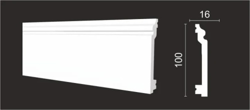 Плинтус полистирол гибкий DD701F 100 мм