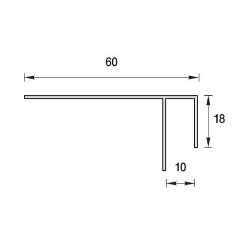 Профиль конечный угловой "F" для панелей 10мм
